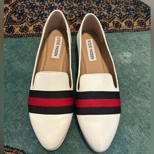 Steve Madden Women's White Nema Loafers